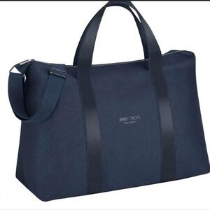 Jimmy Choo Parfums Weekend Bag Blue Nylon  Duffle Bag NWT